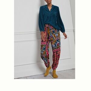 Anthropologie Zadie Bohemian Velvet Sleep Pants